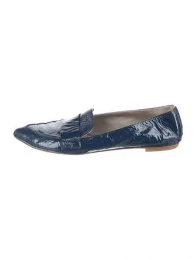 Pre-owned Agl Attilio Giusti Leombruni Patent Leather Loafers In Blue