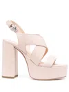Agl Attilio Giusti Leombruni Petra Lambskin Sandals In Pink