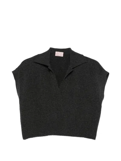 Agl Attilio Giusti Leombruni Polo-collar Vest In Gray