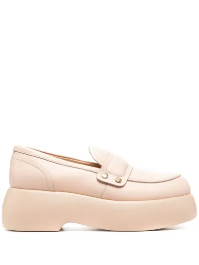 Agl Attilio Giusti Leombruni Puffy Moc Moccasin In Pink