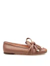 Agl Attilio Giusti Leombruni Ribbon Moc Moccasin In Cocoa Color Leather
