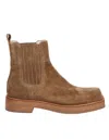 AGL ATTILIO GIUSTI LEOMBRUNI RINA ANKLE BOOTS IN CAMEL COLOR SUEDE