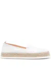 Agl Attilio Giusti Leombruni Rope Flat Leather Espadrilles In Weiss