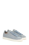 Agl Attilio Giusti Leombruni Women's Suzie Denim Print Lace Up Low Top Sneakers In Jeans-milk
