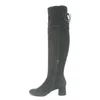 Agl Attilio Giusti Leombruni Scarlet Over-the-knee Boot In Forest In Grey