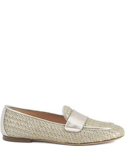 Agl Attilio Giusti Leombruni Sheryle Metallic Woven Loafers