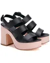 Agl Attilio Giusti Leombruni Sista Multiband Leather Sandal In Black
