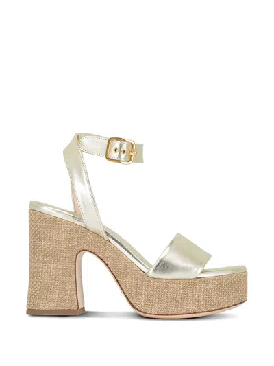 Agl Attilio Giusti Leombruni Sista Platform Sandals In Gold
