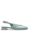 Agl Attilio Giusti Leombruni Sligback Angie L Spike In Matcha Color Leather In Matcha