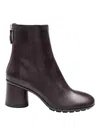 Agl Attilio Giusti Leombruni Softy Curvy Leather Ankle Boots In Dark Brown In Brown