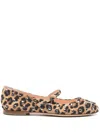 Agl Attilio Giusti Leombruni Studded Ballet Flats In Brown
