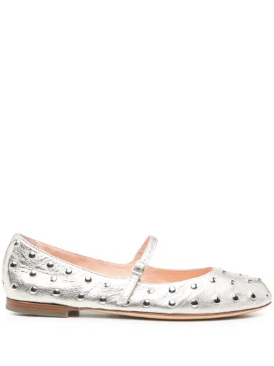 Agl Attilio Giusti Leombruni Studded Ballet Flats In Gold