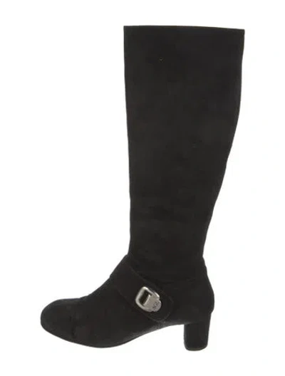 Pre-owned Agl Attilio Giusti Leombruni Suede Boots In Black