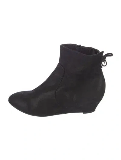 Pre-owned Agl Attilio Giusti Leombruni Suede Boots In Black