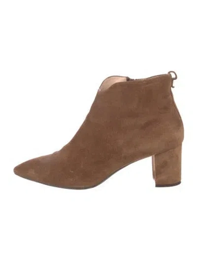 Pre-owned Agl Attilio Giusti Leombruni Suede Boots In Brown