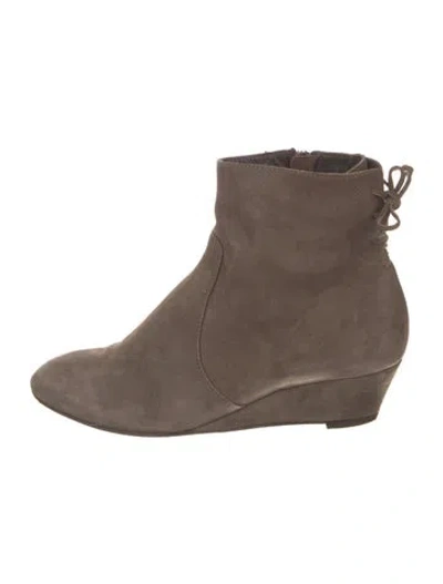 Pre-owned Agl Attilio Giusti Leombruni Suede Boots In Gray