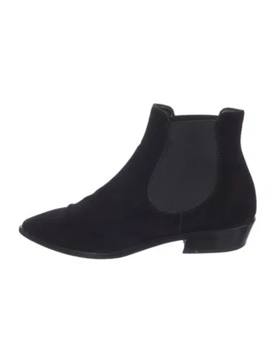 Pre-owned Agl Attilio Giusti Leombruni Suede Chelsea Boots In Black