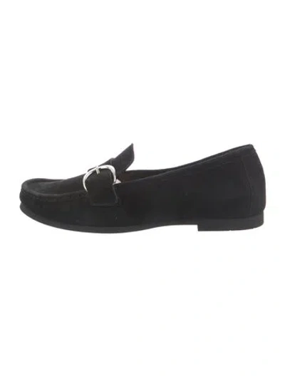 Pre-owned Agl Attilio Giusti Leombruni Suede Loafers In Black