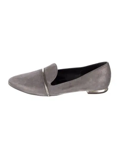 Pre-owned Agl Attilio Giusti Leombruni Suede Loafers In Gray
