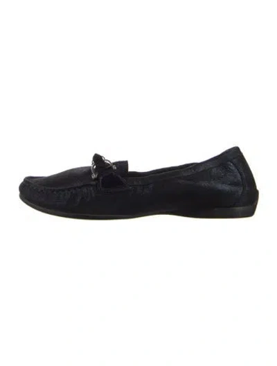 Pre-owned Agl Attilio Giusti Leombruni Suede Mary Jane Flats In Blue