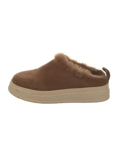 Pre-owned Agl Attilio Giusti Leombruni Suede Mules In Brown