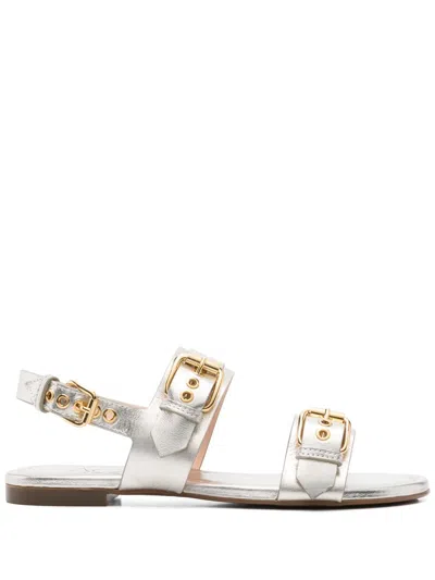 Agl Attilio Giusti Leombruni Summer Multi Buckles Sandals In Gold