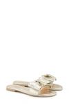 Agl Attilio Giusti Leombruni Agl Woman Sandals Platinum Size 8 Leather In Sandy