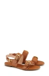 Agl Attilio Giusti Leombruni Summermulti Womens Leather Slingback Sandals In Brandy-brandy