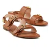 Agl Attilio Giusti Leombruni Summermulti Womens Leather Slingback Sandals In Brown