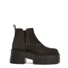 Agl Attilio Giusti Leombruni Water-resistant Suede Chunky Platform Ankle Boots In Brown