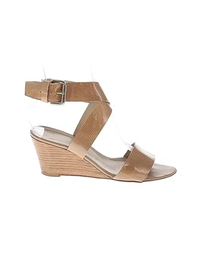 Pre-owned Agl Attilio Giusti Leombruni Wedges In Tan