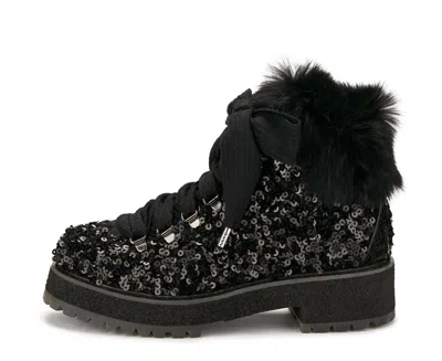 Agl Attilio Giusti Leombruni Women's Apreski Special Boots In Black Sequin In Multi