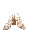 Agl Attilio Giusti Leombruni Women's Azzurra Chunky Heel Sandal In Nude