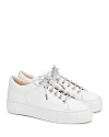 AGL ATTILIO GIUSTI LEOMBRUNI WOMEN'S CRYSTAL LACE UP PLATFORM SNEAKERS