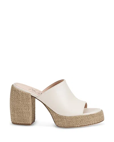 Agl Attilio Giusti Leombruni Women's Leather Slide Sandals In Neutral