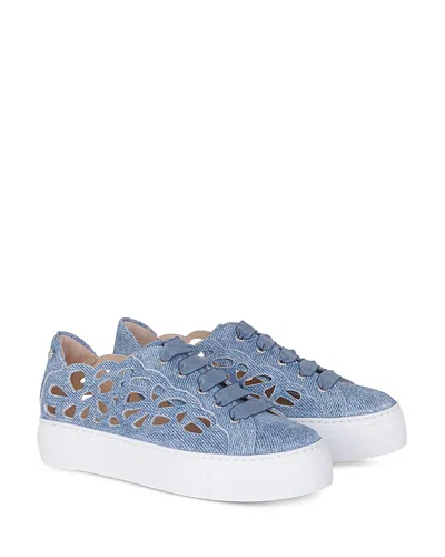 Agl Attilio Giusti Leombruni Women's Mandi Sneakers In Jeans/white