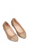 Agl Attilio Giusti Leombruni Women's Naomi Quilted Cap Toe Ballet Flat In Marble In Gray