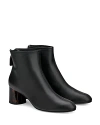 Agl Attilio Giusti Leombruni Women's Veta Back Zip Block Heel Booties In Black/tartaruga