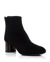 Agl Attilio Giusti Leombruni Veta Precious 55mm Suede Ankle Boots In Nero
