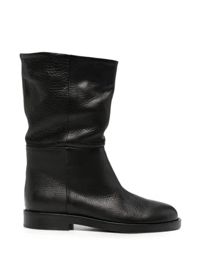 Agl Attilio Giusti Leombruni Zenit Grained Leather Boots In Black