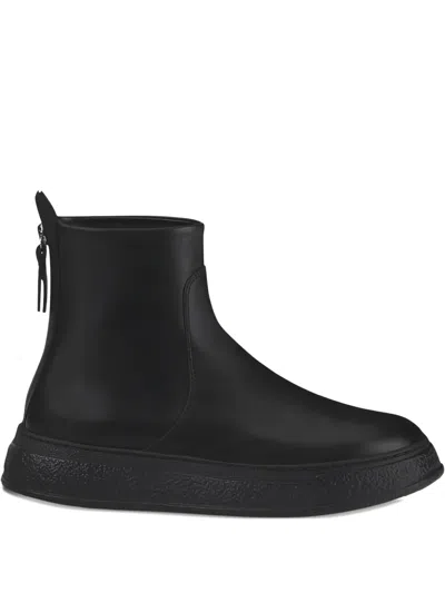 Agl Attilio Giusti Leombruni Zip-fastening Platform Ankle Boots In Black
