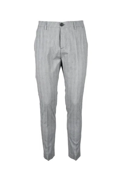 Aglini Cotton Stretch Pants - Grey In Gray
