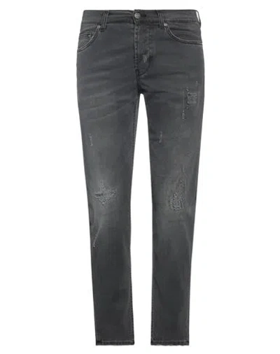 Aglini Man Jeans Charcoal Size 31 Cotton, Elastomultiester, Elastane In Grey