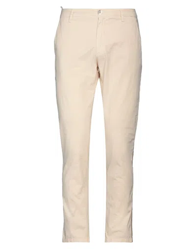 AGLINI AGLINI MAN PANTS IVORY SIZE 30 COTTON, ELASTANE
