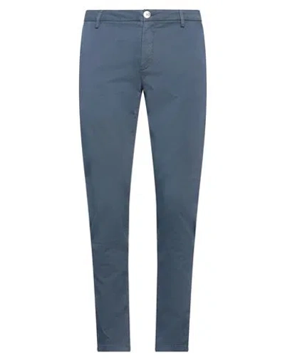 Aglini Man Pants Navy Size 29 Cotton, Elastane In Navy Blue