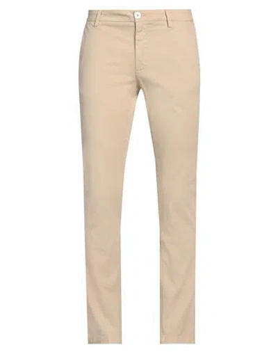 Aglini Man Pants Sand Size 36 Cotton, Elastane In Beige