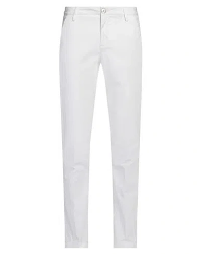 Aglini Man Pants White Size 29 Cotton, Elastane In White