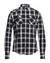 Aglini Man Shirt Black Size 16 Cotton In Black