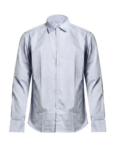 Aglini Man Shirt Blue Size 15 Cotton