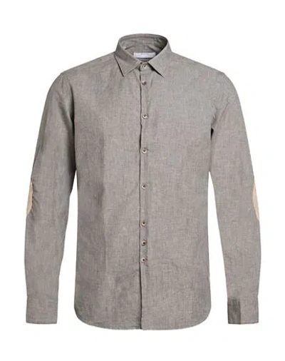 Aglini Man Shirt Grey Size 15 Cotton
